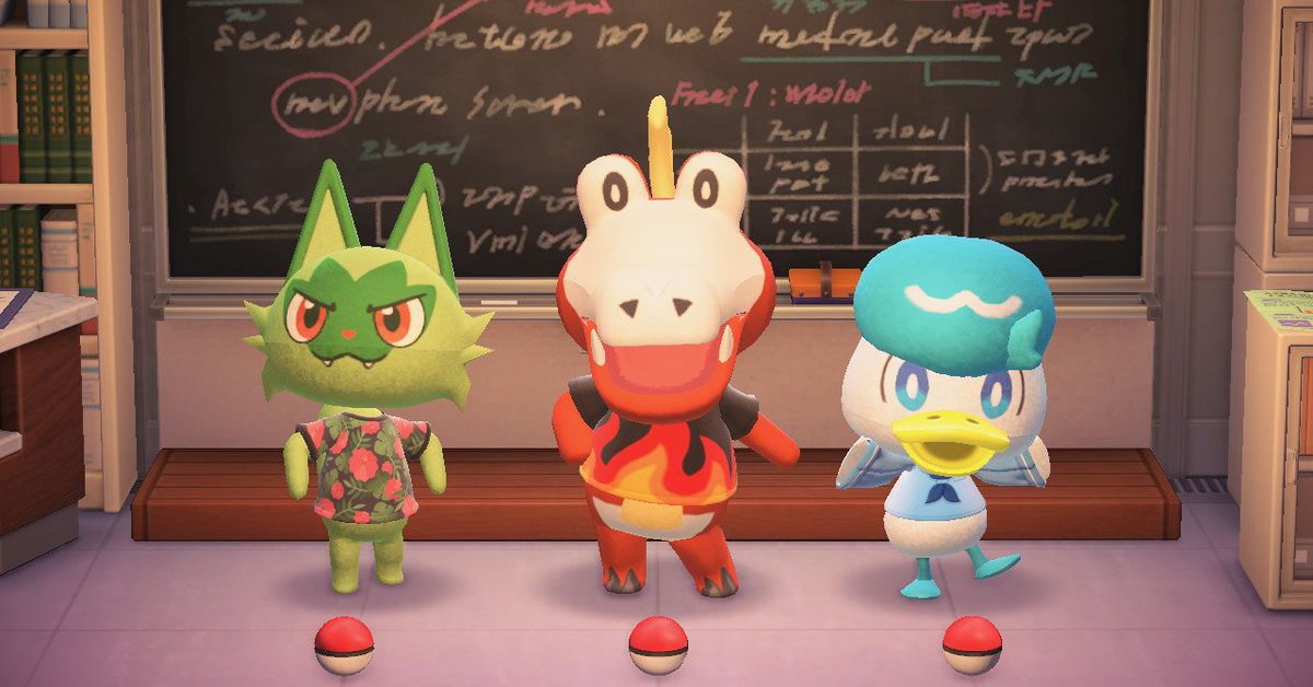 Modder brings Pokémon Scarlet and Violet starters to Animal Crossing